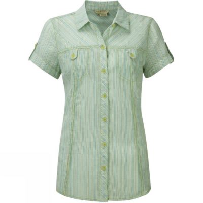 Top Royal Robbins Camper Stripe Cap Sleeve Mujer - Verde - Chile OMI381605